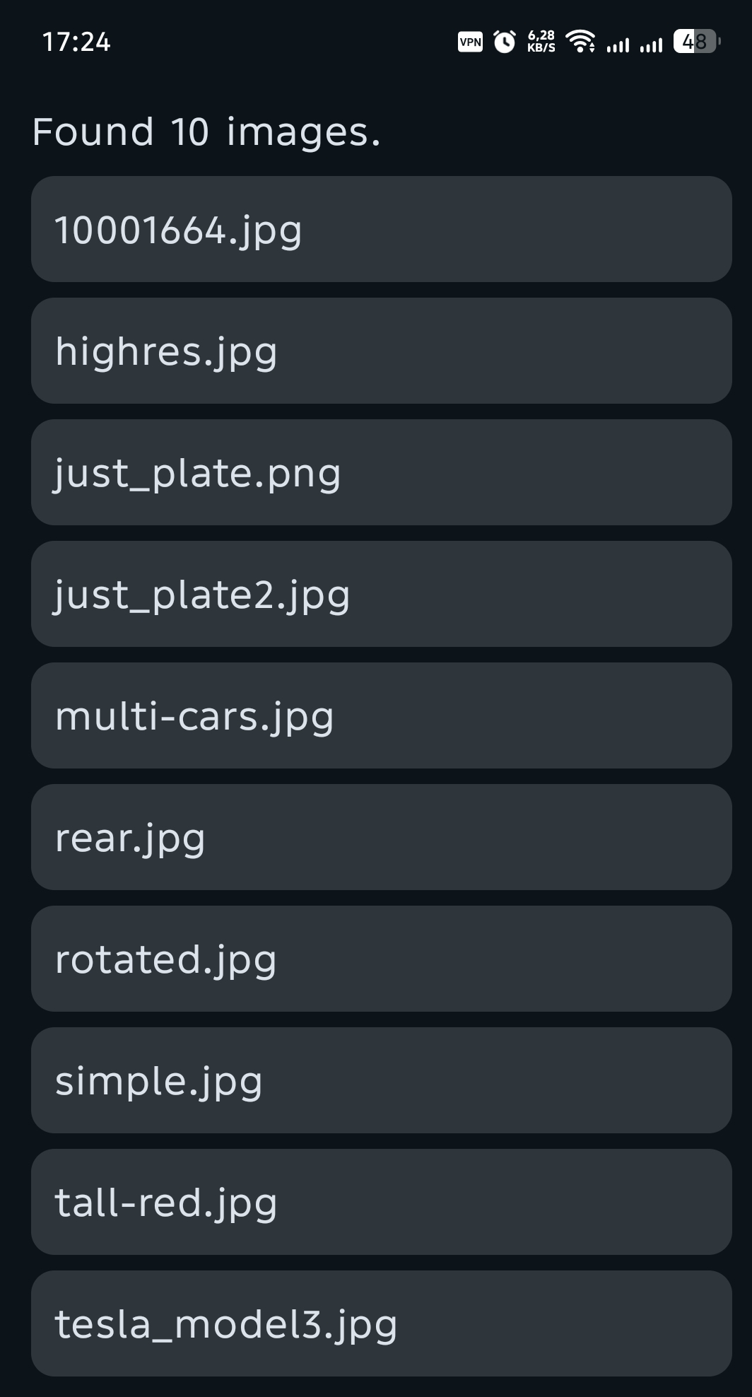 Sample app Results Overview